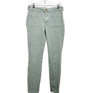 Pilcro Anthropologie corduroy Pants High-Rise Skinny Green Size 28